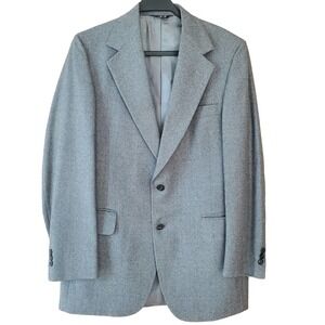 DAKs Vintage Grey Wool Blazer Size 40 70's business career